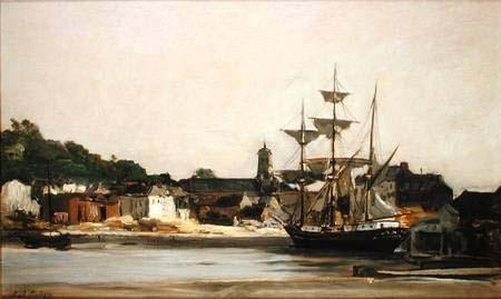 Charles-Francois Daubigny The Harbour at Honfleur France oil painting art
